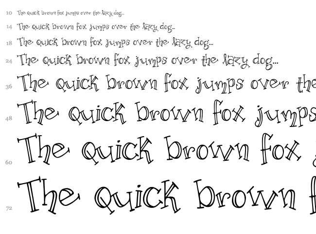 Organic Fridays font waterfall